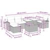 vidaXL Trädgårdssoffset med dynor 8 delar grå konstrotting akaciaträ