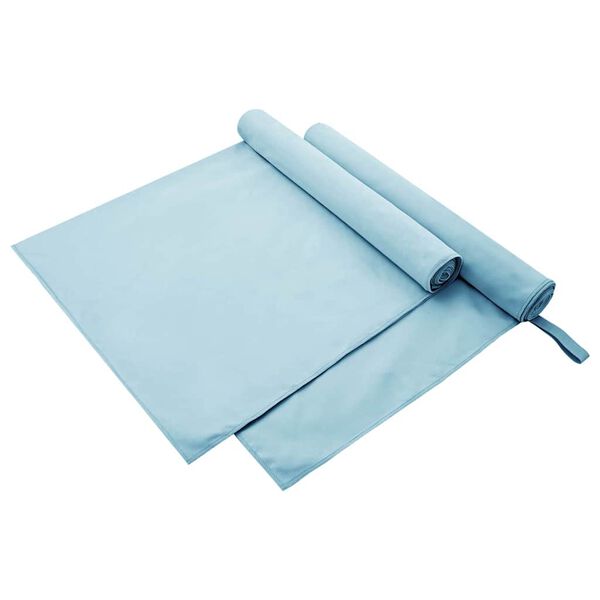 vidaXL Sporthanddukar 2 pcs Bl&aring; 180 x 90 cm Polyester och polyamid