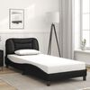 vidaXL Bed Frame with LED without Mattress "Hvar" Black 80x200 cm
