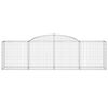 vidaXL Gabioner bågformade 17 st 300x50x80/100 cm galvaniserat järn