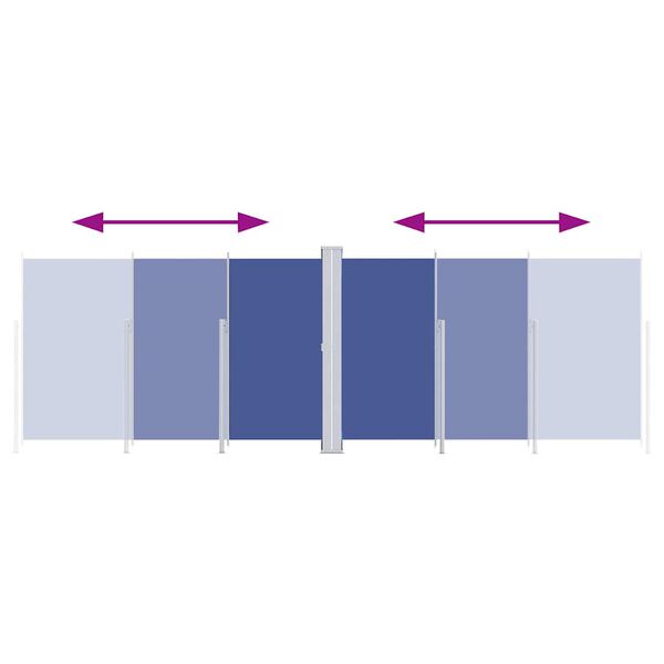 vidaXL Inf&auml;llbar sidomarkis 200x600 cm bl&aring;