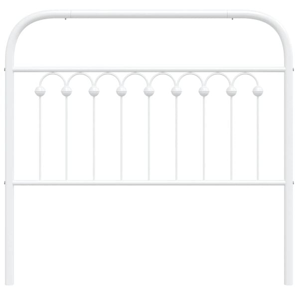 vidaXL Huvudgavel metall vit 100 cm