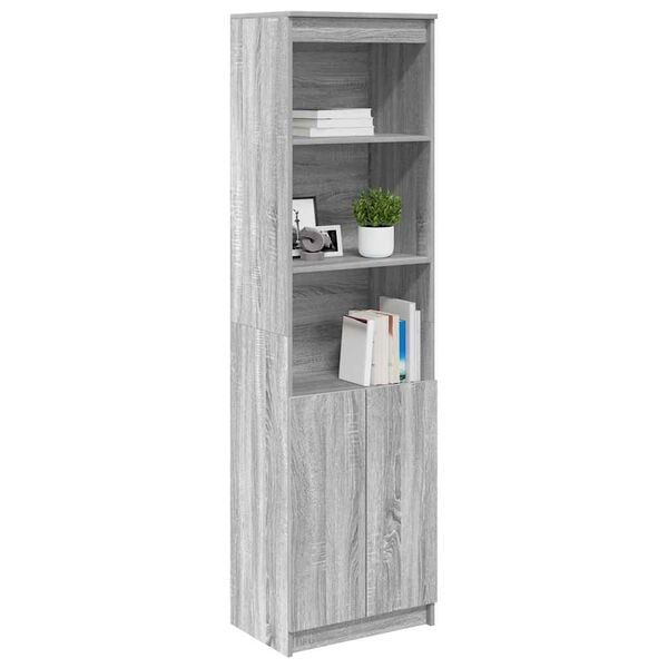 vidaXL Highboard gr&aring; sonoma 50x35x180 cm konstruerat tr&auml;