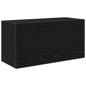 vidaXL V&auml;ggsk&aring;p f&ouml;r badrum svart 60x25x30 cm konstruerat tr&auml;
