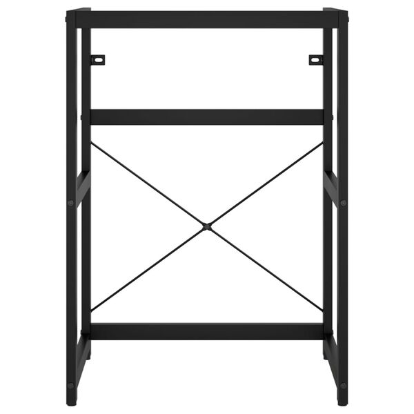 vidaXL Handfatsställ med inbyggt handfat svart järn