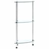 vidaXL Hylla 3 hyllplan transparent 30x30x67 cm h&auml;rdat glas