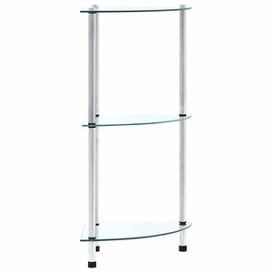 vidaXL Hylla 3 hyllplan transparent 30x30x67 cm h&auml;rdat glas