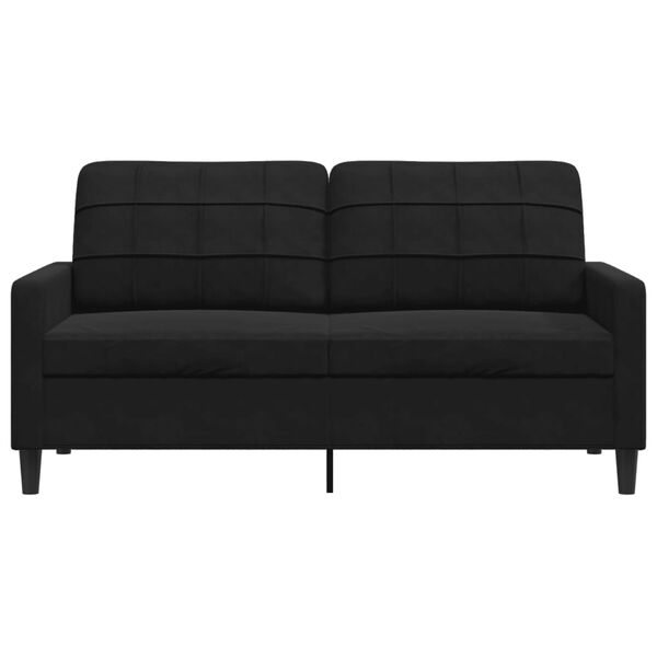 vidaXL Soffa 2-sits svart 140 cm sammet