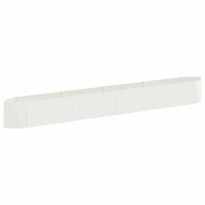 vidaXL H&ouml;jd Tr&auml;dg&aring;rdsb&auml;dd Vit 380 x 40 x 40 cm St&aring;l