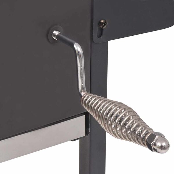 vidaXL R&ouml;kgrill BBQ kol med nedre hylla svart