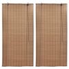 vidaXL Rullgardin bambu 2 st 100 x 160 cm brun