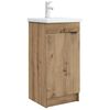 vidaXL Badrumsspegel med handfat Artisan-ek 42 x 40 x 84,5 cm