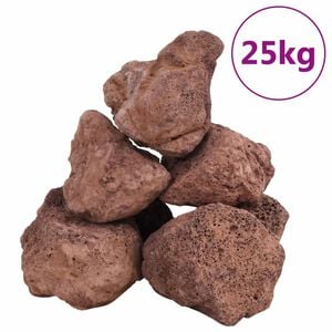 vidaXL Lavastenar 25 kg r&ouml;d 10-30 cm