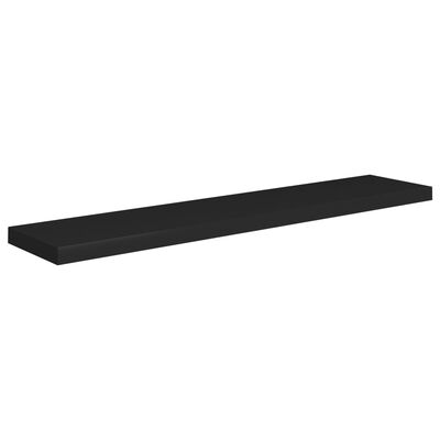 vidaXL Svävande vägghylla svart 120x23,5x3,8 cm MDF