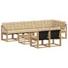 vidaXL Utomhussoffset 9 st Vit och Beige