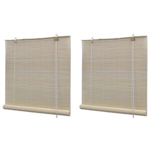 vidaXL Rullgardin naturlig bambu 2 st 120x160 cm