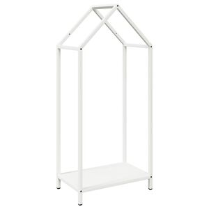 vidaXL Vedst&auml;ll vit 40x25x90 cm kallvalsat st&aring;l