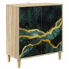 vidaXL Sideboard WIJHE Sonoma-ek 69 x 33 x 75 cm Konstruerat tr&auml;