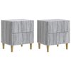 vidaXL Nattduksbord med l&aring;da 2 pcs Gr&aring; sonoma-ek 43 x 34,5 x 48 cm