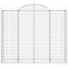 vidaXL Gabioner bågformade 10 st 200x50x160/180 cm galvaniserat järn