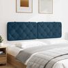 vidaXL Headboard Cushion Blue 180 cm Velvet