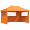 vidaXL Pop-Up hopf&auml;llbart partyt&auml;lt med 3 sidov&auml;ggar ORANGE