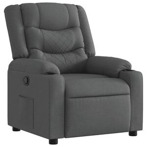 vidaXL Reclinerf&aring;t&ouml;lj m&ouml;rkgr&aring; tyg