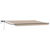 vidaXL Manuell utdragbar markis med LED-lampor 5 x 3 m