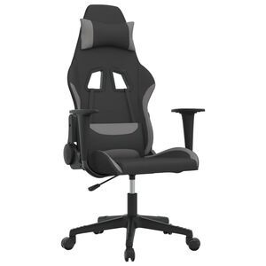 vidaXL gamingstol svart och ljusgr&aring; tyg