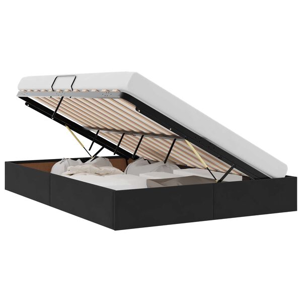 vidaXL F&ouml;rvaringss&auml;ng med madrass Svart 140 x 200 cm Sammet