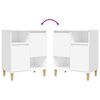 vidaXL Skänk 2 st vit 60x35x70 cm konstruerat trä