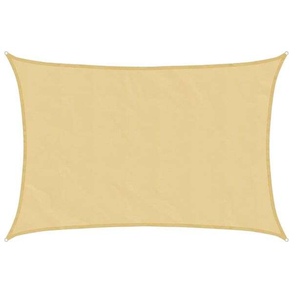 vidaXL Solsegel sandf&auml;rgat 4,5x3,5 m 100% polyesteroxford