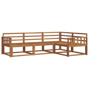 vidaXL Utomhussoffset 4 pcs Naturf&auml;rg Massivt Akaciatr&auml;