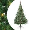 vidaXL Konstgjord F&ouml;rbelyst Julgran med 300 LED-lampor Gr&ouml;n 240 cm PVC
