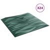 vidaXL V&auml;ggpaneler 24 pcs Stone Gr&ouml;n 50 x 50 cm XPS Skum