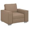 vidaXL Soffstol Cappuccino 100 cm Konstl&auml;der