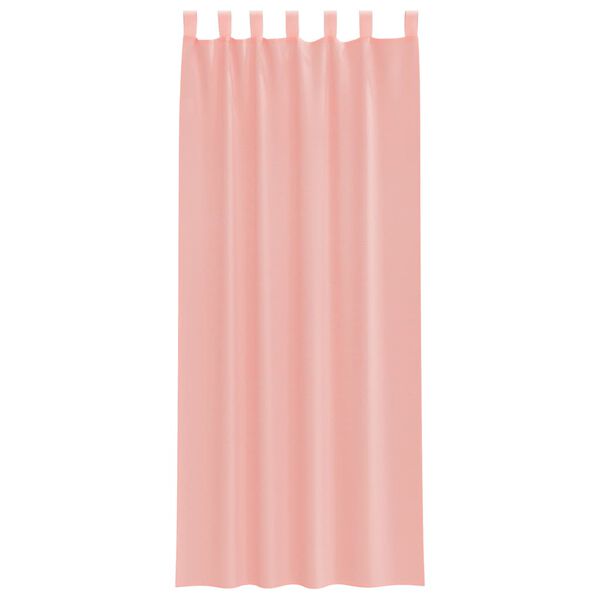 vidaXL Voile gardiner med öglor 2 st rosa 140x260 cm