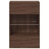 vidaXL N&aacute;stenn&eacute; skrinky s LED osvetlen&iacute;m pre TV 2 st brun ek 40x30x60,5 cm