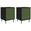vidaXL Nattduksbord GELEEN 2 st Svart ek 36 x 33 x 51 cm