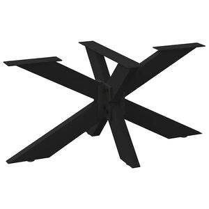 vidaXL Soffbordsben spindelformad svart 98x58x(42-43) cm st&aring;l