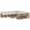 vidaXL Tr&auml;dg&aring;rdsoffset 12 pcs Beige konstrotting