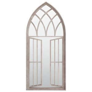 vidaXL Spegel sandf&auml;rgad 100x45 cm j&auml;rn f&ouml;r inomhusbruk