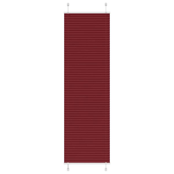 vidaXL Plisserad persienn Bordeaux r&ouml;d 65x200 cm tyg bredd 64,4 cm