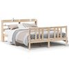 vidaXL S&auml;ngram med huvudgavel 135x190 cm massiv furu