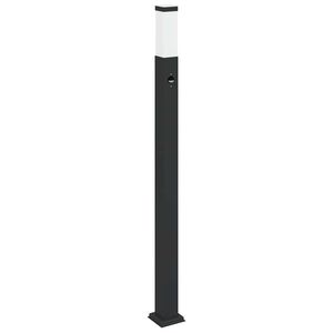 vidaXL Pollare med sensor 110 cm svart IP44