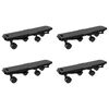 vidaXL Transportplattor med 4 hjul 4 st svart polypropen 150 kg