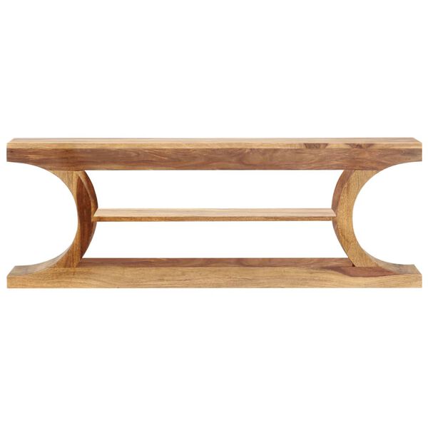 vidaXL TV-b&auml;nk 118x30x40 cm massivt sheshamtr&auml;