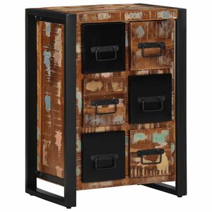 vidaXL Sk&auml;nk 50x35x70 cm massivt &aring;tervunnet tr&auml;