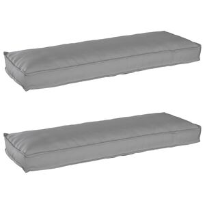 vidaXL Pallkuddset 2 pcs Gr&aring; 120 x 40 x 8 cm Oxford Tyg