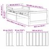 vidaXL S&auml;ngram med madrass med huvudgavel Vit 80 x 200 cm Massiv furu